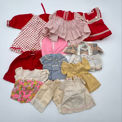 Vintage Doll Clothing Lot Mixed Dresses Outfits Approximate 35 Pieces 1.5 lbs