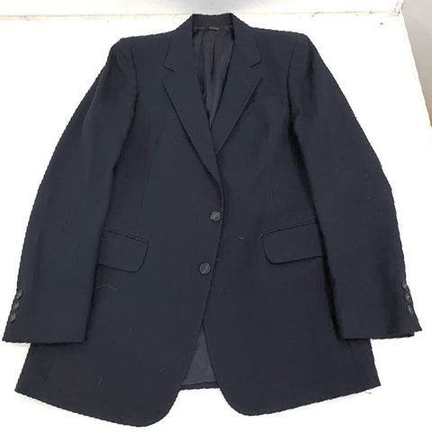 Vintage Adolfo 3 Piece Suit Men's Navy Blue Blazer Vest Pants
