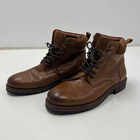 Express Brown Leather Suede Cap Toe Lace Up Boots Men's Size 12