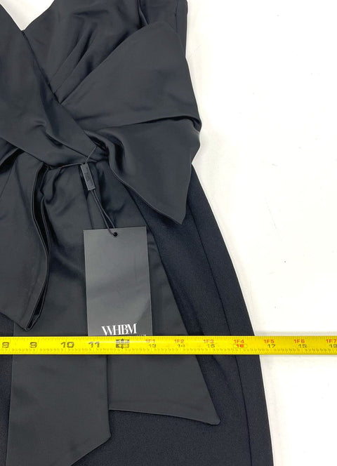 White House Black Market Black Strapless Bow Front Sheath Dress Women's 0 NWT