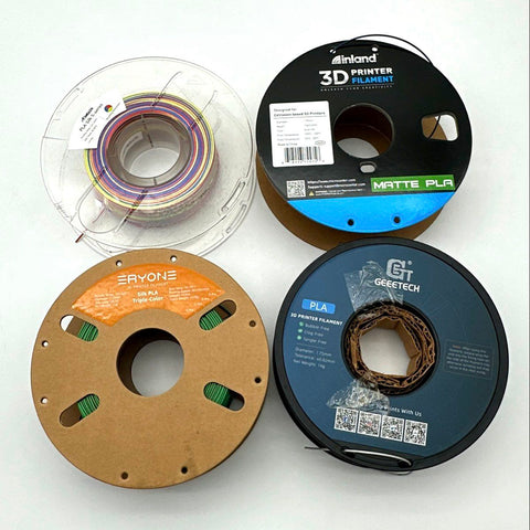 Lot of 4 3D Printing Filaments 1.75mm PLA Eryone Geeetech Inland Silk Matte