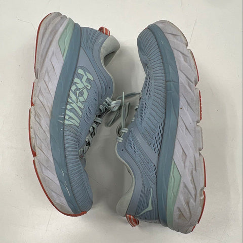 Hoka Bondi 7 Blue Fog Blue Glass Women's Running Shoes Size 10
