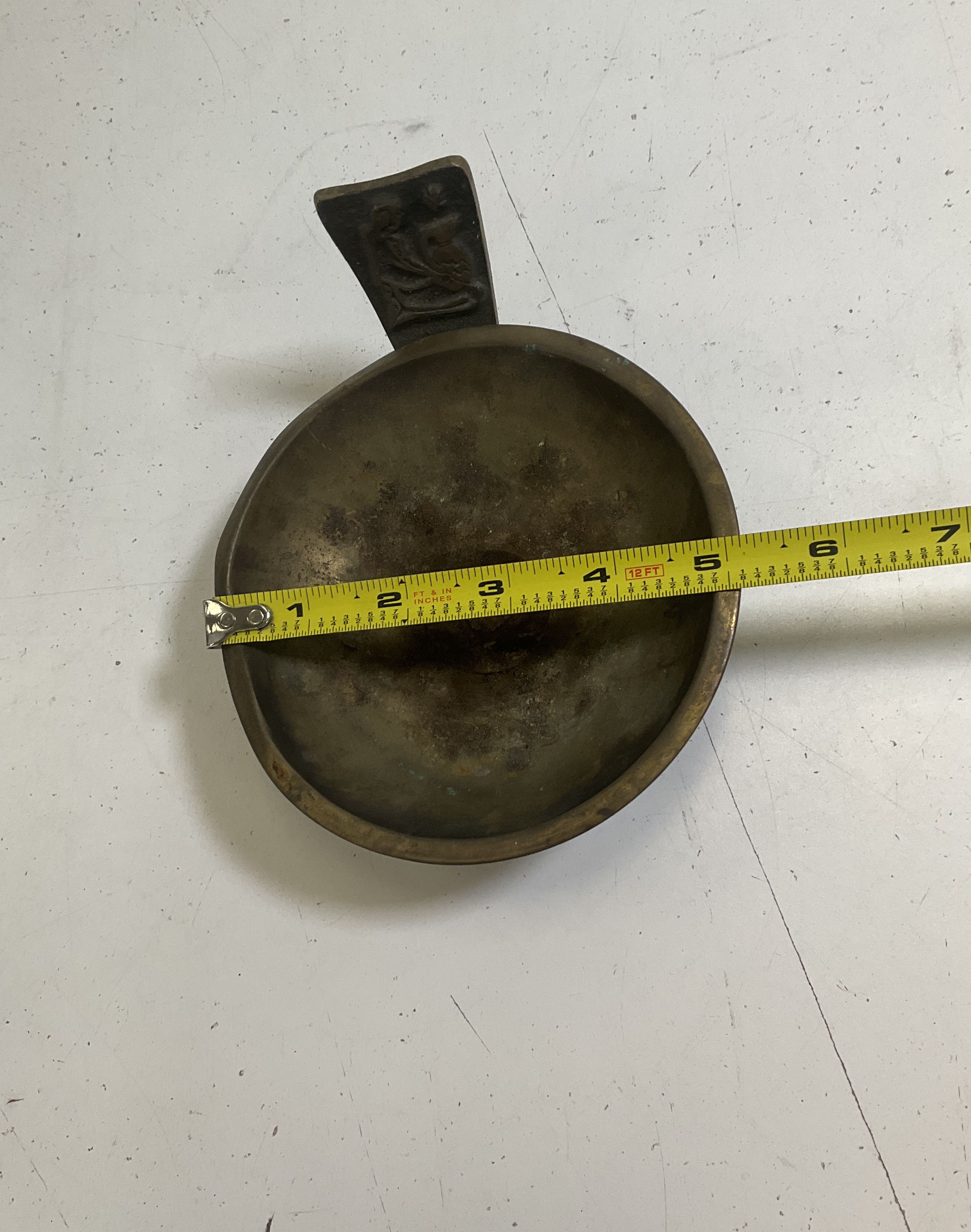 Yaya Jerusalem Brass Incense Burner Holder Angel Motif Vintage