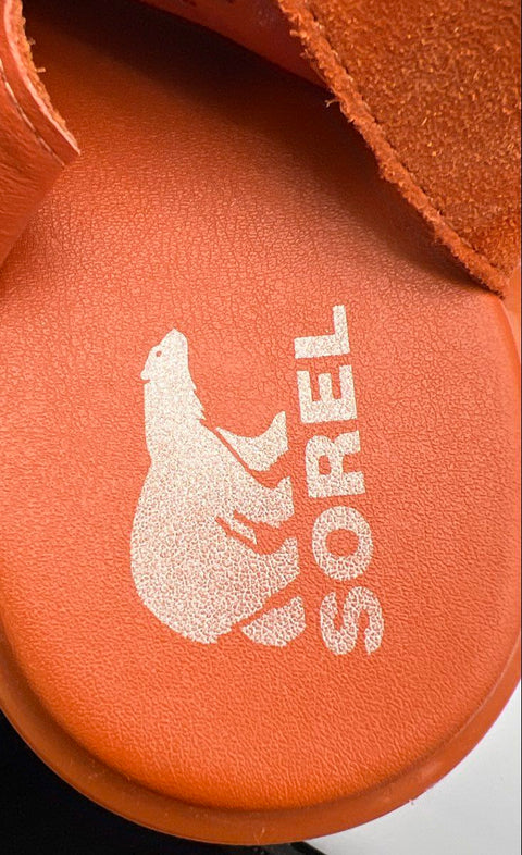 Sorel Kinetic Impact Wedge Lace Sandal Canyon Orange Women's Size 11