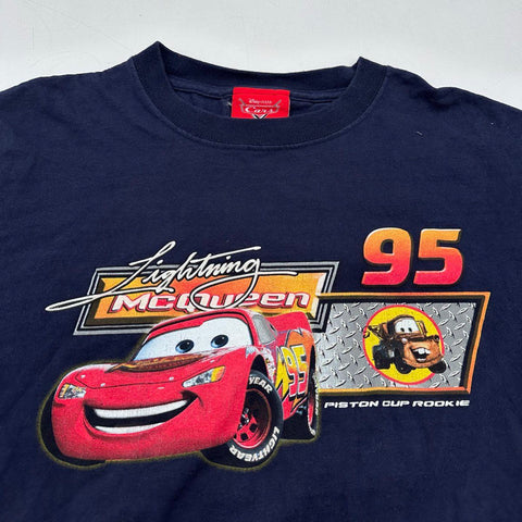 Vintage Y2K Disney Pixar Cars Lightning McQueen Long Sleeve Tee Sz Kids XL