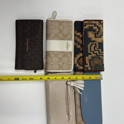 Coach Michael Kors Kate Spade Dooney & Bourke Wallet Clutch Lot of 7 Pieces