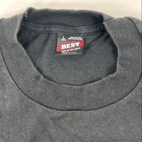 Vintage 90s Savage Rage Skull Sword Metal Biker T-Shirt Single Stitch USA Sz L