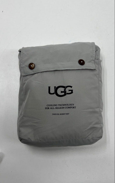 UGG Twin XL Sheet Set Cooling Technology Grey All-Season 2 Piece Flat Fitted