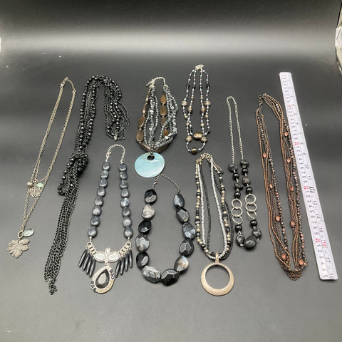 Fashion Statement Necklaces Lot of 8 Beaded Multi-strand Boho Modern Styles