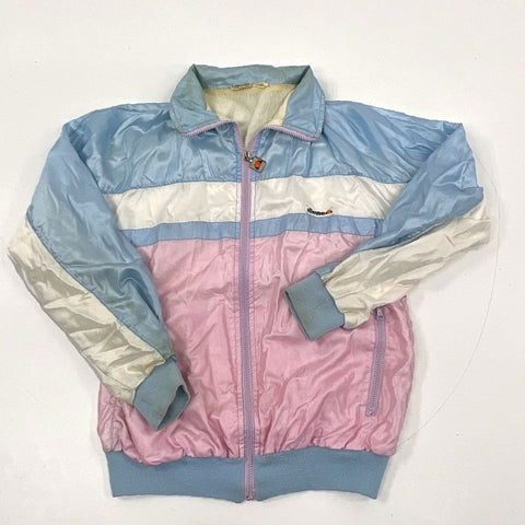 Vintage 80s Ellesse Pastel Colorblock Track Jacket Made In Italy Sz S