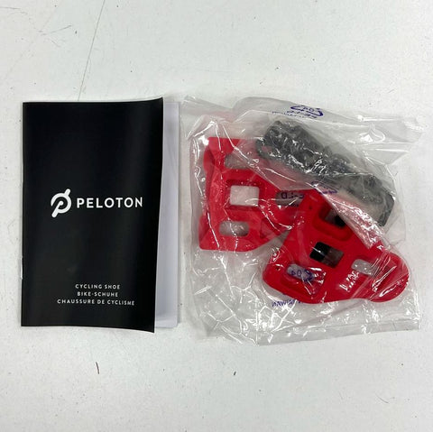 DS Peloton OG All Cycling Shoes w/ Cleats Black Red Bike Shoes Size EU 41