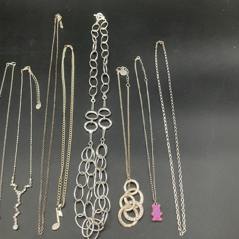 Fashion Necklace Jewelry Lot of 13 Teapot Dolphin Heart Rhinestone Pendants