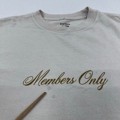 Drake Related Men's Big As The What Tour T-Shirt Tan Members Only Owl Sz S