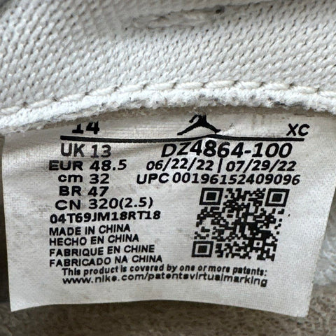 Nike Air Jordan 1 Low AJKO White Neutral Grey Men's Shoes Size 14