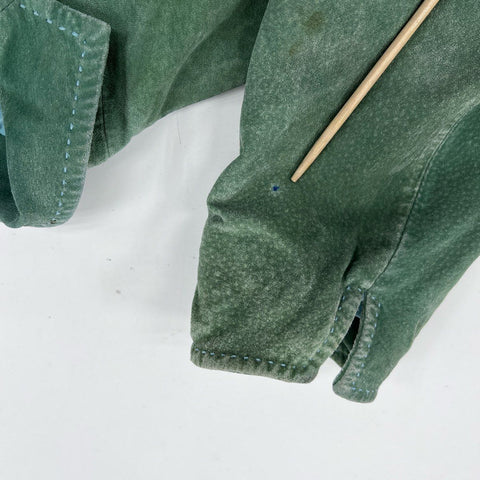 Pendleton Women's Green Suede Leather 3-Button Blazer Jacket Sz XL