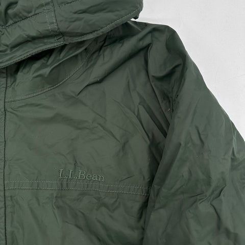 Vintage 90s L.L. Bean Hooded Fleece Lined Full Zip Jacket Sz L