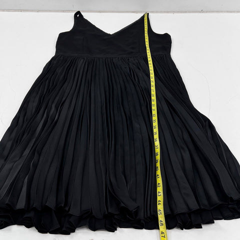 Banana Republic Women's Black Pleated V-Neck Midi Dress Size 20 NWT
