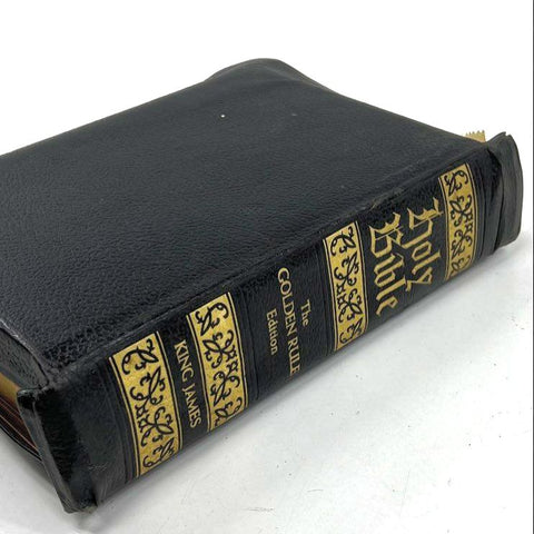 Vintage 1961 Consolidated Black Golden Rule Edition Holy Bible KJV