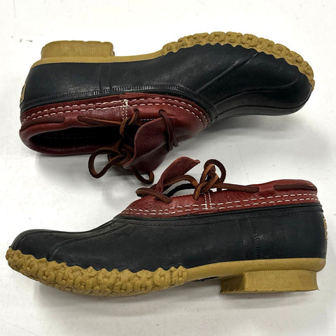 L.L. Bean Boots Rubber Moc Duck Shoes Brown Black Made in USA Men's Size 8 M