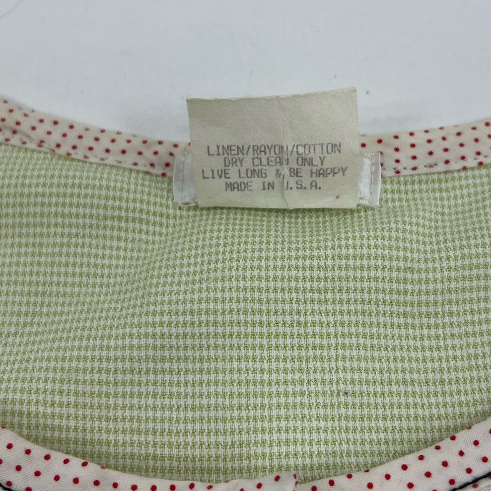 VTG Women's Dot & Vera Ivory Linen Blend Button Up Jacket Blazer - Size Medium