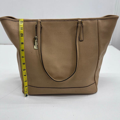 Coach Tan Saffiano Leather City Tote Bag Large Gold Hardware 23821