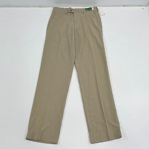 NWT Louis Raphael Khaki Tan Sorbtek Twill Flat Front Golf Pants Men's 30x32