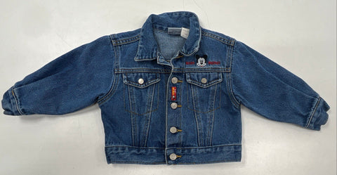 Vintage 90s Baby Mickey & Co Disney Baby Blue Denim Embroidered Jacket Sz 18M