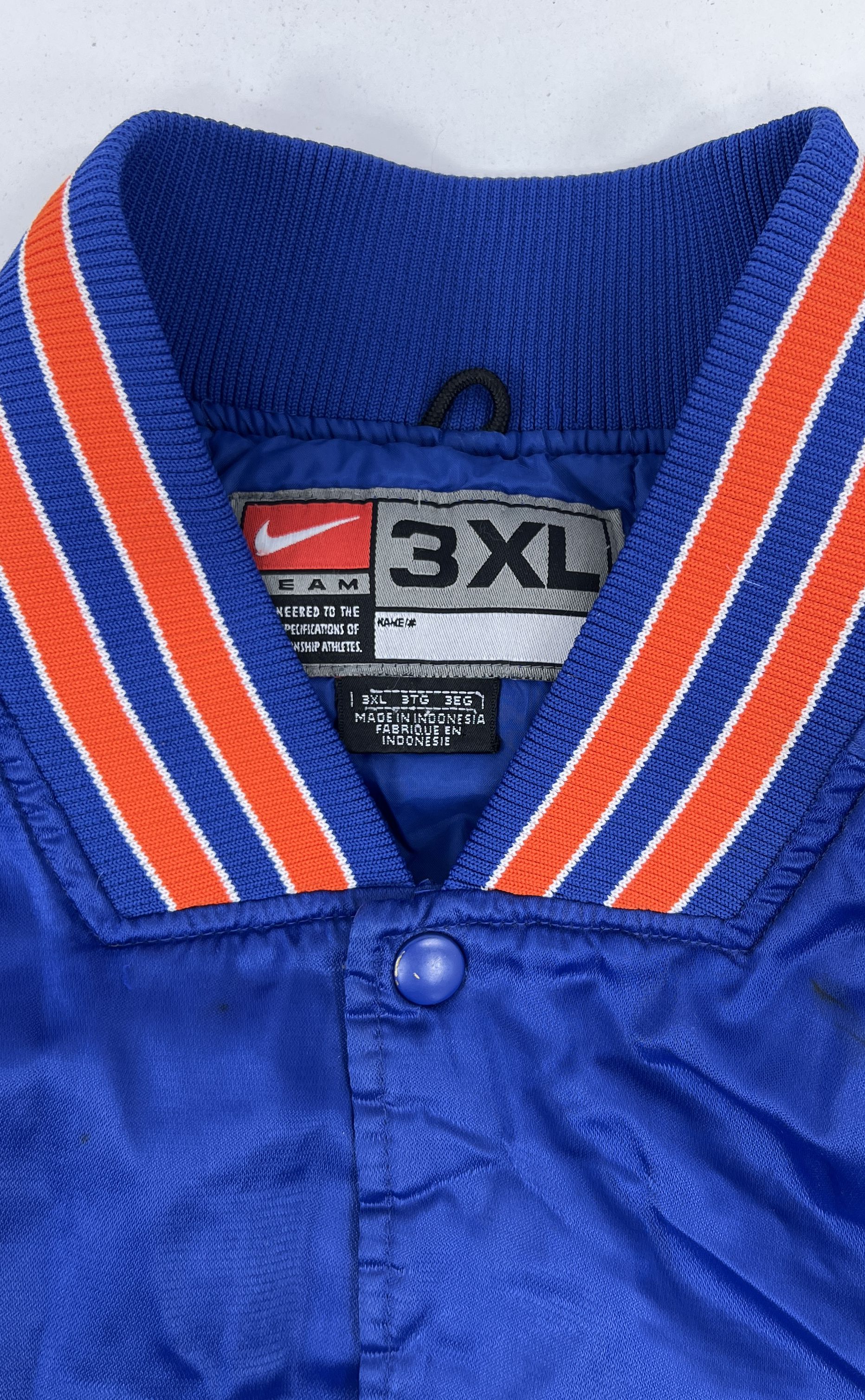 Vintage Y2K Nike New York Knicks NBA Bomber Jacket Insulated Embroidered 3XL