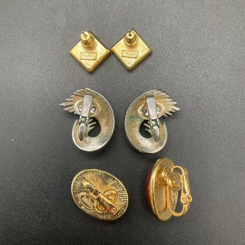 Vintage Trifari Crown Trifari Jewelry Lot of 10 Necklaces Earrings Bangle Pin