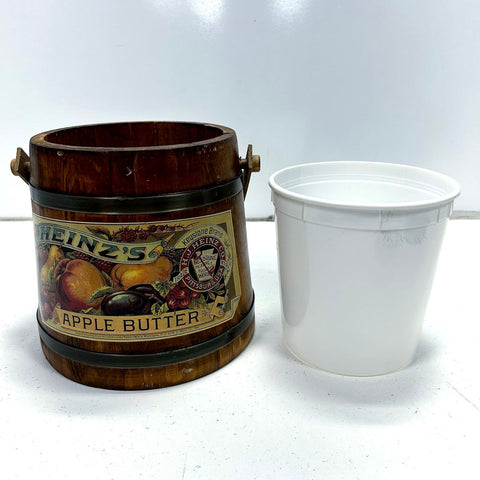 Heinz Apple Butter Vintage Advertising Lot 2 Wood Barrel and Ice Bucket 1980s