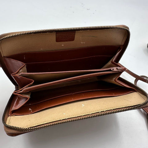 Vintage 90s Dooney & Bourke Green All Weather Leather Crossbody Bag