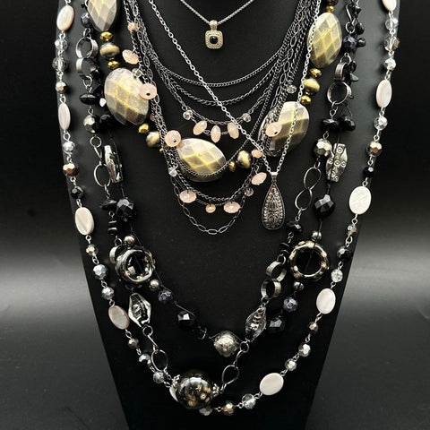 Costume Jewelry Lot Statement Sets Necklaces Earrings Bracelets Mixed 30+ Pcs