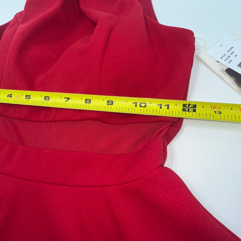 NWT Honey and Rosie Halter Neck Illusion-Waist Double Hem Fit-And-Flare Dress XS