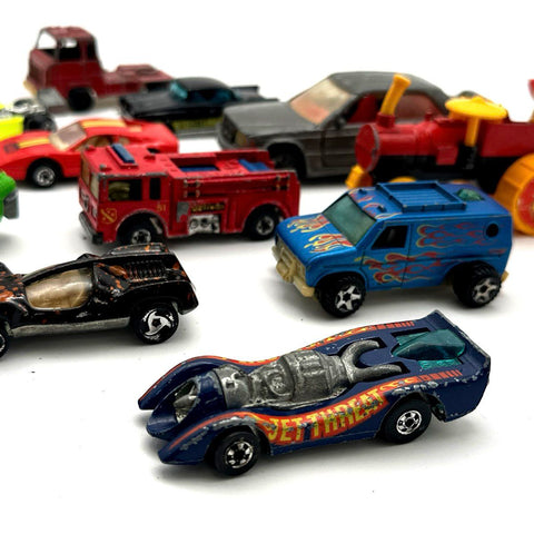 Hot Wheels Matchbox Diecast Vehicle Lot 13 Cars Mixed Models Vintage Loose