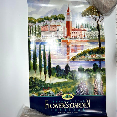 Epcot Flower & Garden Festival Posters 1997 & 1998 w/ Signed Messersmith Piece