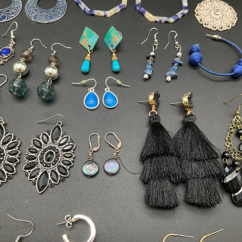 Wearable Statement Earrings Jewelry Lot 30 Pairs Boho Beaded Tassel Filigree