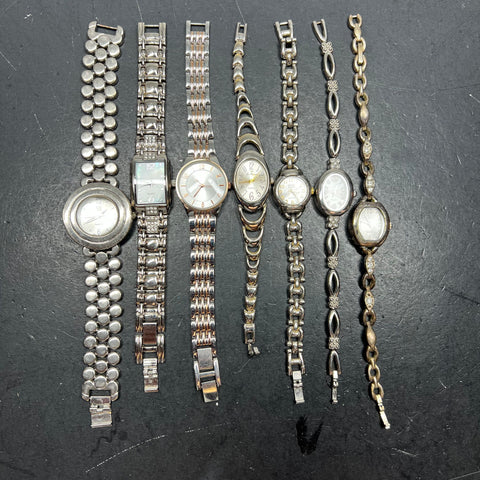 Women's Watches Lot Advance NY&Co Fmd Others Quartz Silver Tone Mixed Untested