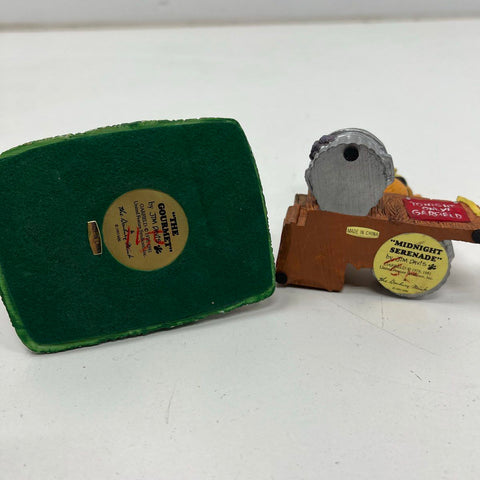 Vintage Garfield Figurine 3 Pc Lot Danbury Mint Gourmet Serenade Rattle 80s 90s