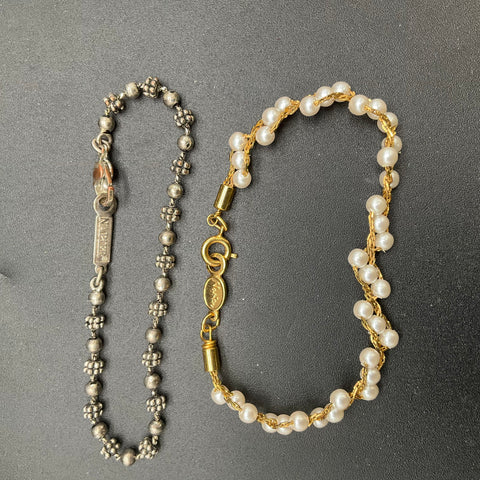 Vintage Napier Costume Jewelry Lot 7 Items Gold Silver Tone Necklaces Earrings