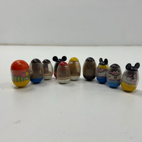 Vintage 70s Hasbro Weebles Lot of 10 Figures Disney Mickey Mouse Club Toys