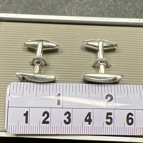 Kenneth Cole Reaction Silver Tone Cufflinks NIB