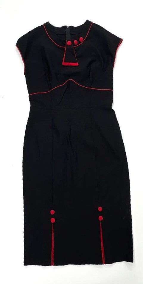 Stop Staring! Alicia Estrada Women's 30 Bomb Fitted Dress Black Red NWT Sz 18