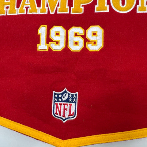 Winning Streak KC Chiefs 1969 Super Bowl Champions Embroidered NFL Banner