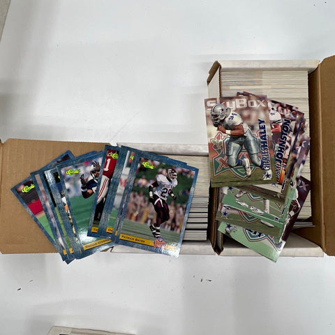 Football Card Lot Bulk Collection Early 1990s Topps Fleer Skybox See Photos