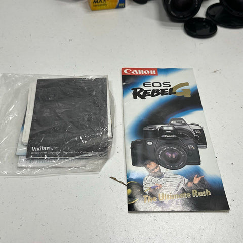 Vintage Canon EOS Rebel G 35mm SLR Film Camera Kit 35-80mm & 28-300mm Lenses