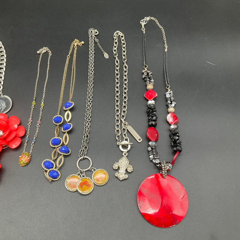 Sisi Amber Legacy Charming Charlie Necklace Lot 9 Husker Statement Jewelry