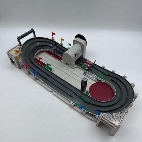 Micro Machines NASCAR Raceway Playset Winner's Circle 1999 With Box & 3 Cars