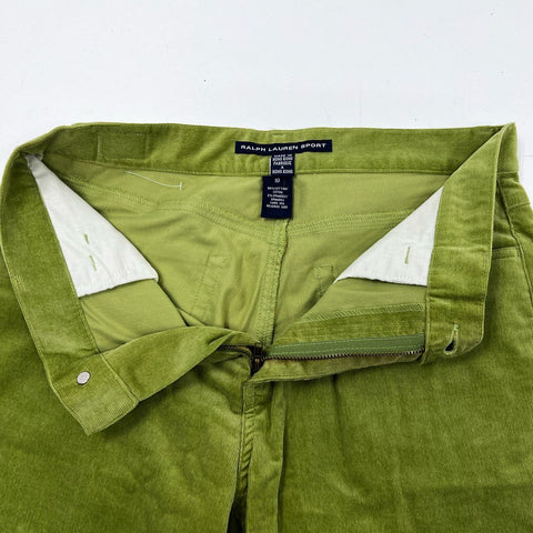 Ralph Lauren Sport Women's Green Corduroy Straight Leg 5-Pocket Pants Sz 10