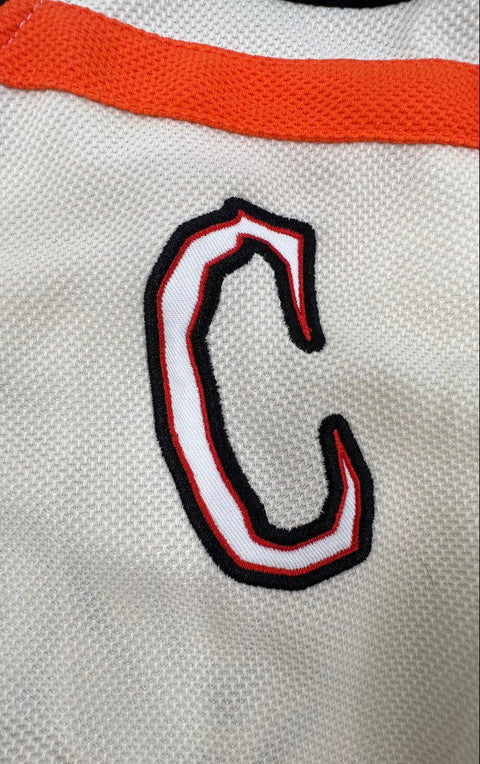 Disney Nightmare Before Christmas Oogie Boogie Hockey Jersey Cream Orange Sz SM