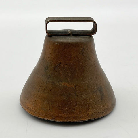 Vintage Brass Cow Bell Rustic Farmhouse Primitive Decor Sheep Bell 4.5" Wide